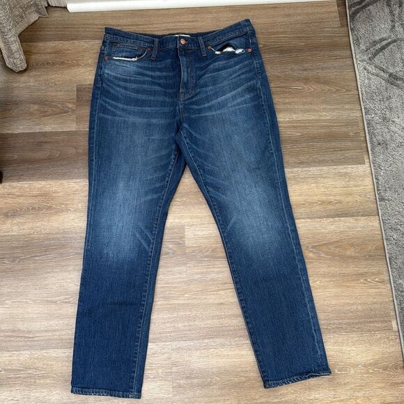 Madewell Blue The High Rise Slim Boy Jean Sz 32 - Picture 1 of 10